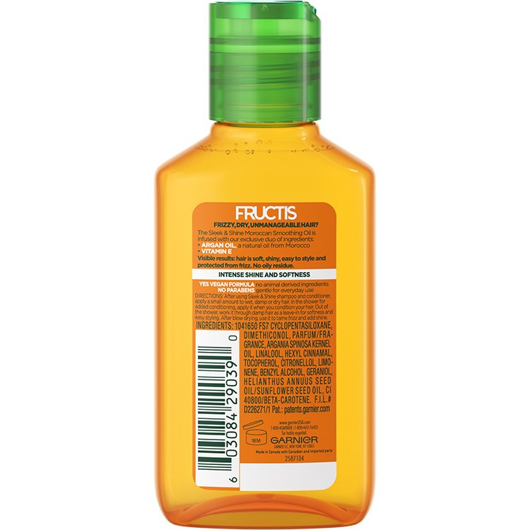 Back view of Sleek & Shine Moroccan Sleek Oil Treatment.